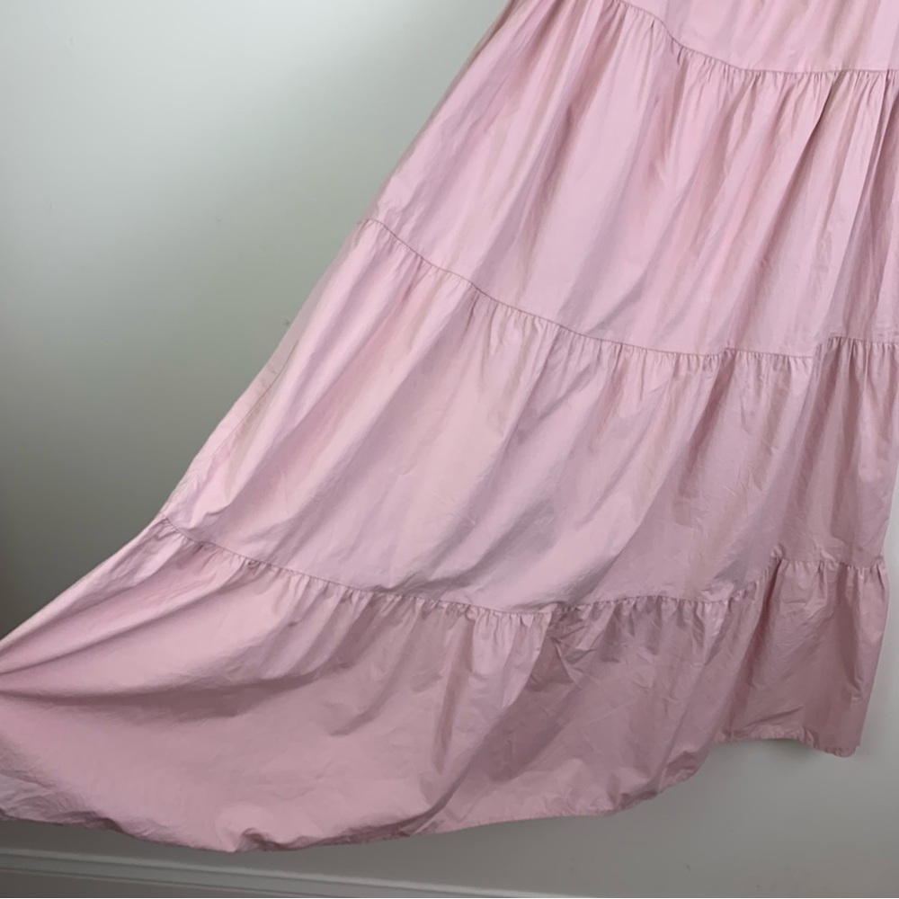 ENGLISH FACTORY Tiered Ruffle Midi Dress in Dusty Pink Size XS - Picture 10 of 16